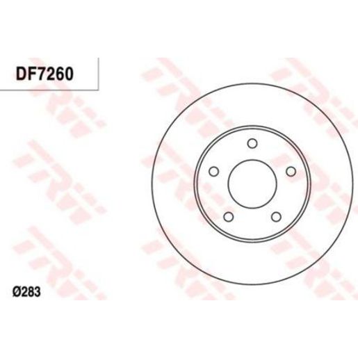 TRW — TRW Disc Brake Rotor 283mm x 26 Min — part number DF7260S