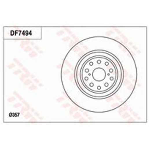 TRW — TRW Brake Rotor 357mm x 31 Min — part number DF7494S
