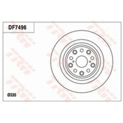 TRW — TRW Brake Rotor 335mm x 20 Min — part number DF7496S
