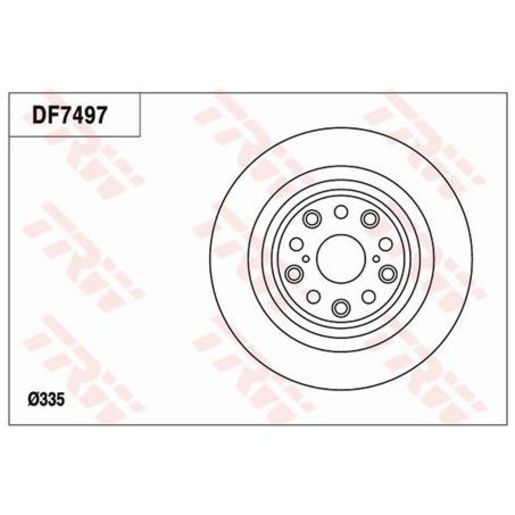 TRW — TRW Brake Rotor 335mm x 20 Min — part number DF7497S