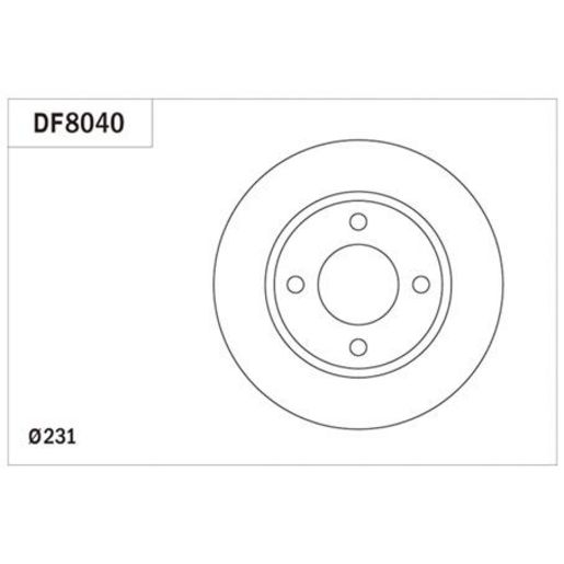TRW — TRW Brake Rotor 231mm x 15 Min — part number DF8040S