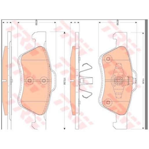 TRW — TRW Brake Pads Set (DB1821) — part number GDB1752