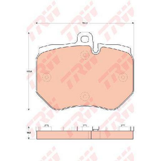 TRW — TRW Brake Pads Set — part number GDB1848