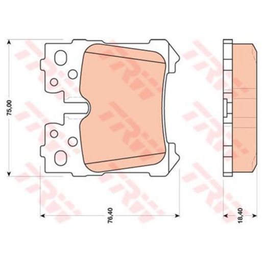 TRW — TRW Brake Pad Set — part number GDB3475