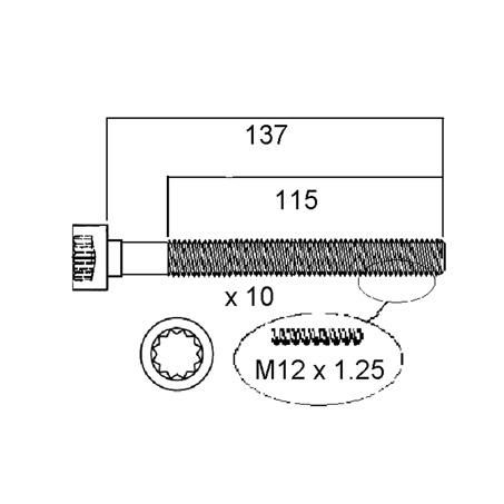 Permaseal — Permaseal Cylinder Head Bolt Set — part number HBS221