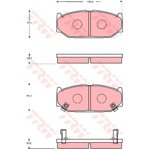 TRW — TRW Brake Pads Set — part number GDB7691AT