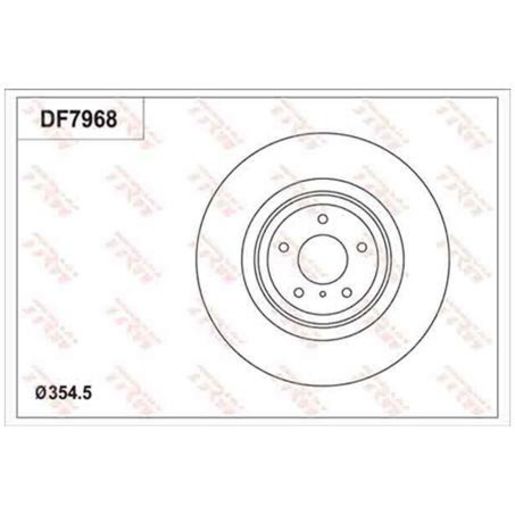 TRW — TRW Brake Rotor 354.5mm x 30 Min — part number DF7968S