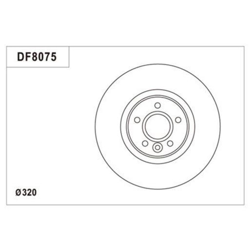 TRW — TRW Disc Brake Rotor 320mm x 23 Min — part number DF8075S
