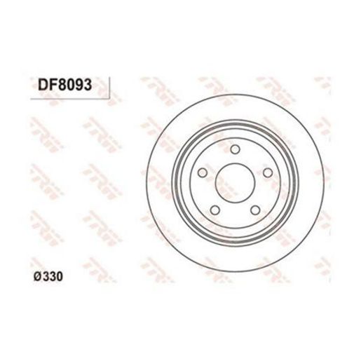 TRW — TRW Brake Rotor 330mm x 20.5 Min — part number DF8093S