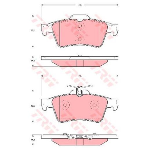 TRW — TRW DTEC Ceramic Brake Pads Set (DB1763) — part number GDB1621DT