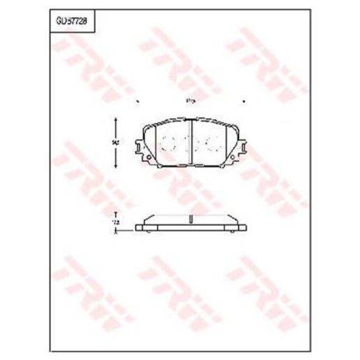 TRW — TRW DTEC Ceramic Brake Pad Set — part number GDB7728DT