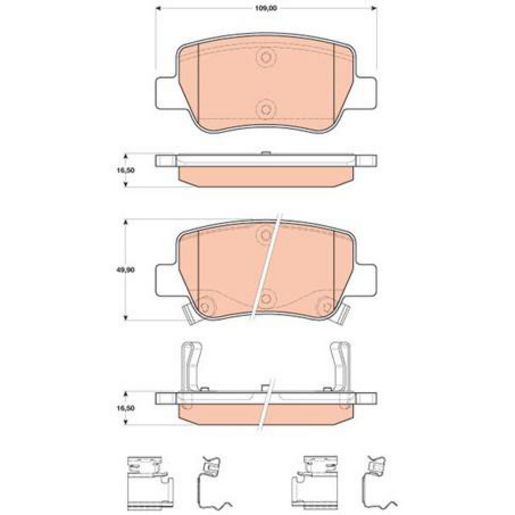TRW — TRW Brake Pad Set — part number GDB4175