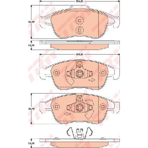 TRW — TRW Brake Pad Set — part number GDB1789