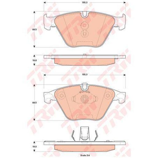 TRW — TRW Brake Pads Set — part number GDB1854