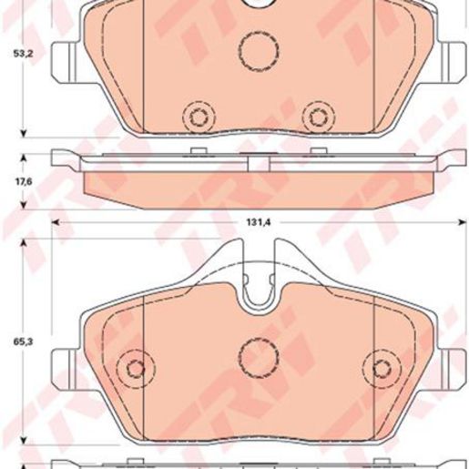 TRW — TRW Brake Pads Set — part number GDB1870