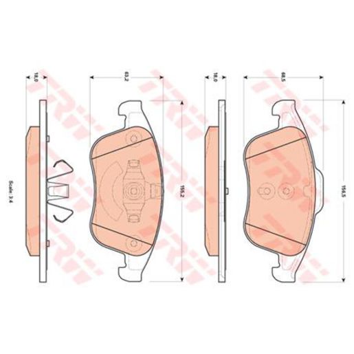 TRW — TRW Brake Pad Set — part number GDB1896