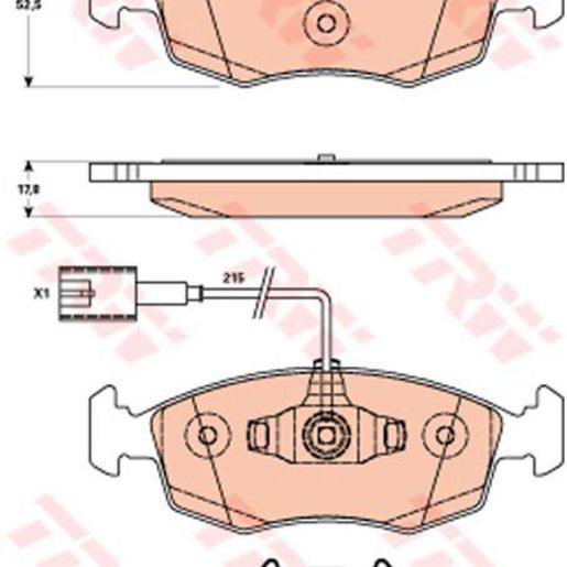 TRW — TRW Brake Pad Set Inc. Wear Sensor — part number GDB1899