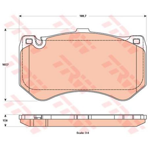 TRW — TRW Brake Pads Set — part number GDB1907