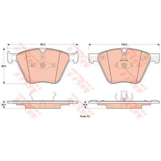 TRW — TRW Brake Pad Set — part number GDB1915