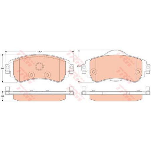 TRW — TRW Brake Pad Set — part number GDB1917