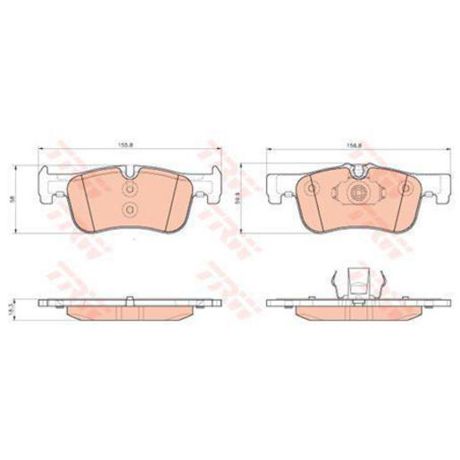 TRW — TRW Brake Pads Set — part number GDB1935
