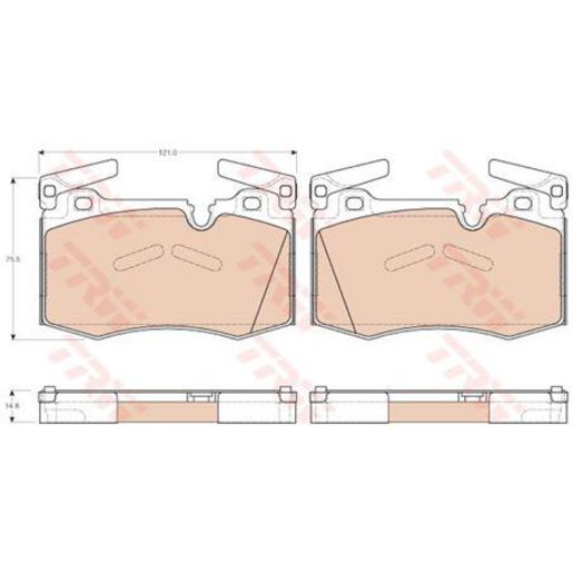 TRW — TRW Brake Pads Set — part number GDB1948