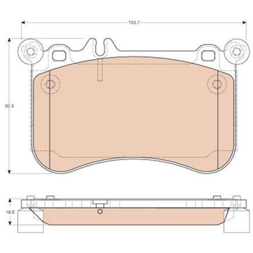 TRW — TRW Brake Pads Set — part number GDB1972