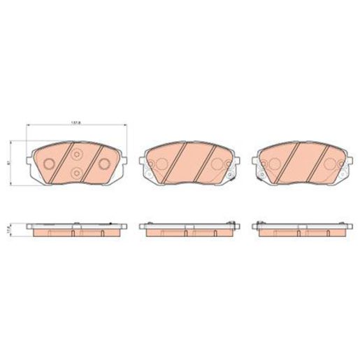 TRW — TRW Brake Pads Set — part number GDB3530
