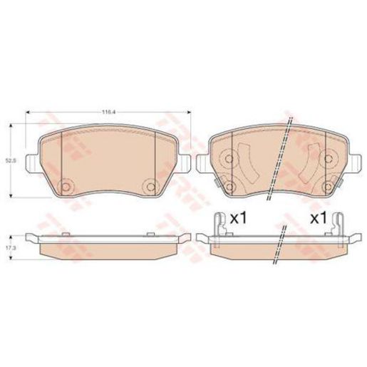TRW — TRW Brake Pad Set (DB2366) — part number GDB3546