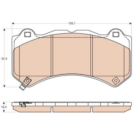 TRW — Trw Brake Pad Set — part number GDB4450