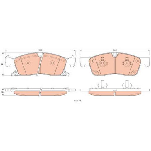 TRW — TRW Brake Pad Set — part number GDB4603