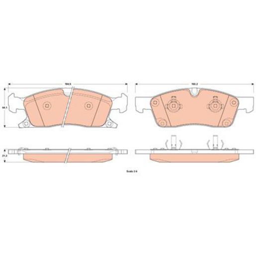 TRW — TRW Brake Pad Set — part number GDB4604