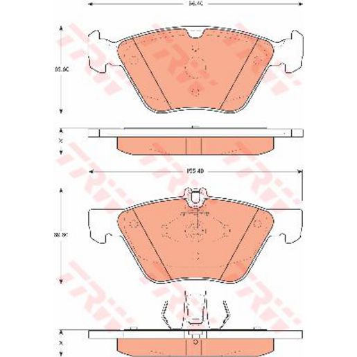 TRW — TRW Brake Pad Set — part number GDB7681