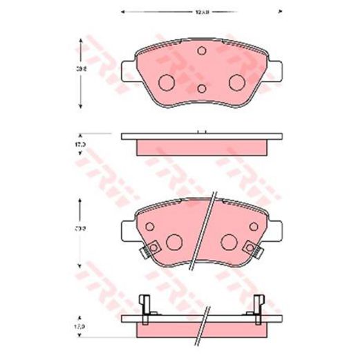 TRW — TRW DTEC Ceramic Brake Pad Set — part number GDB7683DT