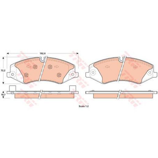 TRW — TRW Brake Pads Set — part number GDB1898