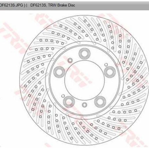 TRW — TRW Brake Rotor 318mm x 26 Min — part number DF6213S