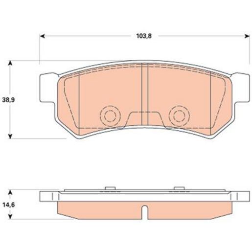 TRW — TRW Brake Pad Set (DB2056) — part number GDB4178