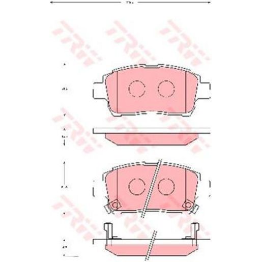 TRW — TRW Brake Pads Set (DB1422) — part number GDB7075AT