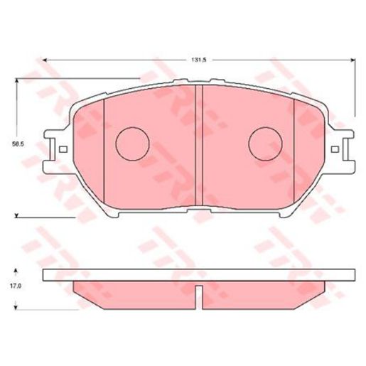 TRW — TRW Brake Pads Set (DB1462) — part number GDB7224AT
