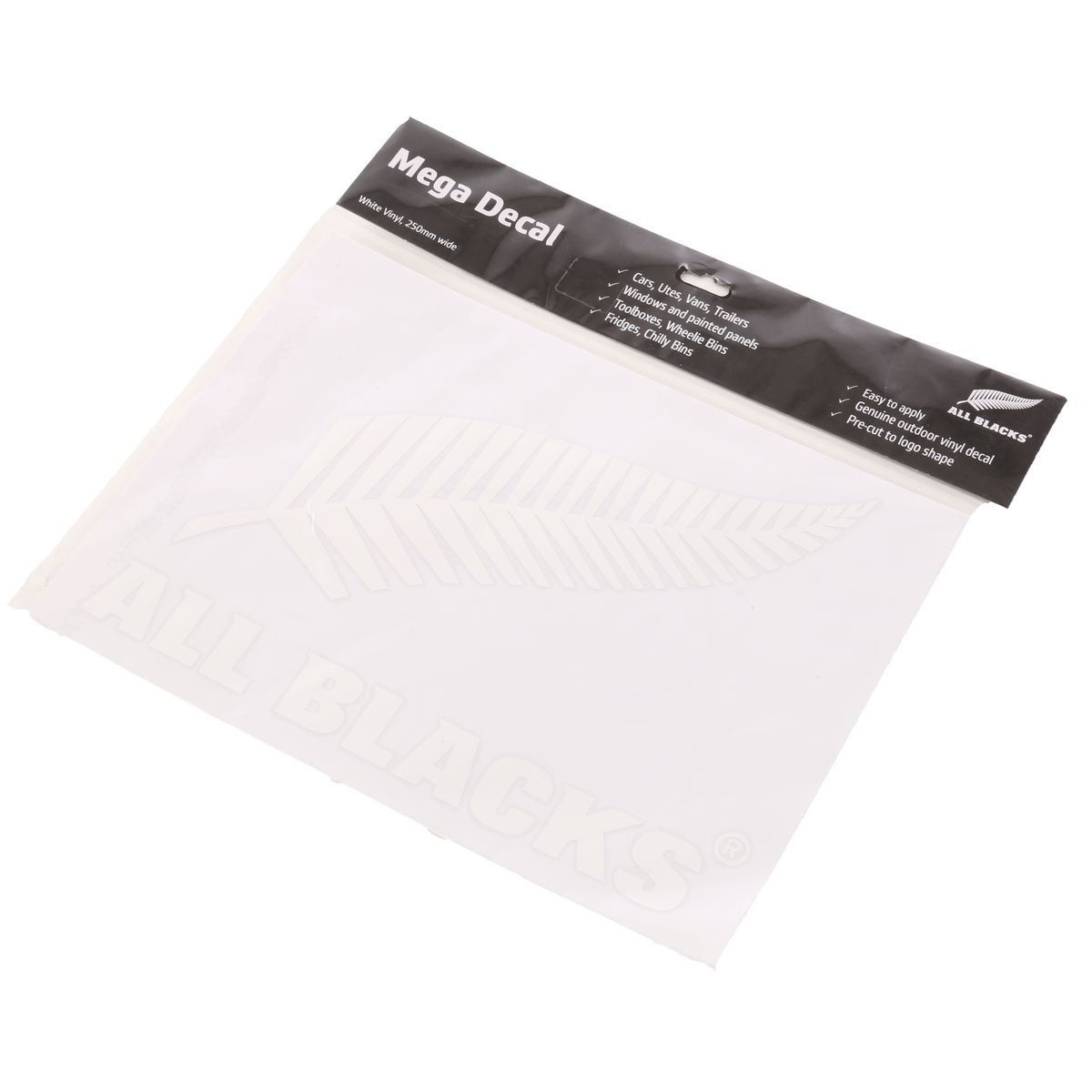 ALL BLACKS GEAR — All Blacks Precut White Mega Decal — part number ZMLWVAB