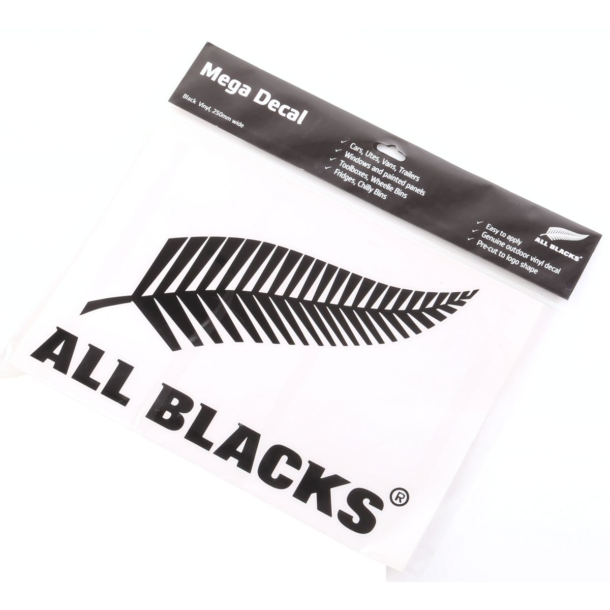 ALL BLACKS GEAR — Allblack All Blacks Precut Black Mega Decal — part number ZMLBVAB