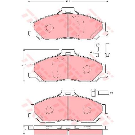 TRW — TRW DTEC Ceramic Brake Pads Set (DB1366) — part number GDB3353DT