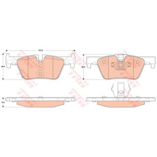 TRW — TRW Brake Pads Set (DB2224) — part number GDB1919