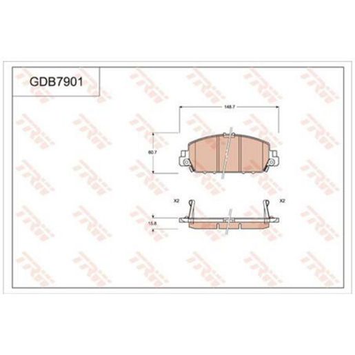 TRW — TRW Brake Pads Set — part number GDB7901