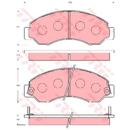 TRW — TRW Brake Pad Set — part number GDB7032