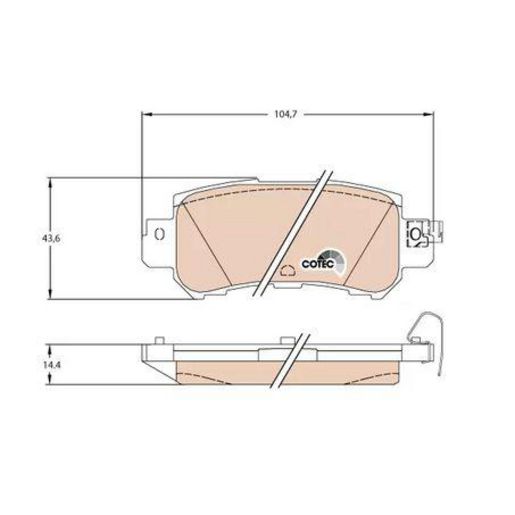 TRW — TRW DTEC Ceramic Brake Pads Set (DB2227) — part number GDB3539DT