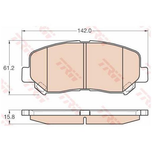 TRW — TRW DTEC Ceramic Brake Pads Set (DB2226) — part number GDB3562DT