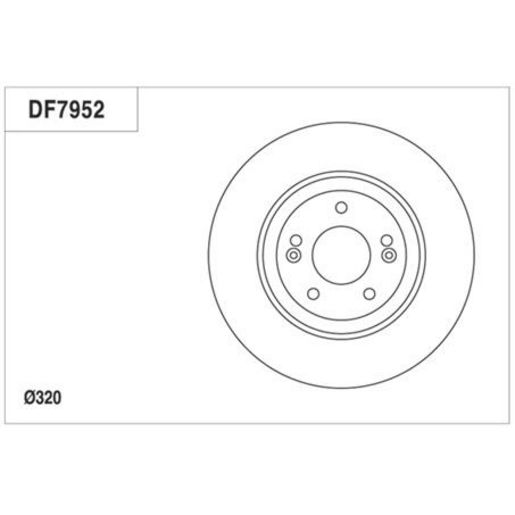 TRW — TRW Brake Rotor 320mm x 26.4 Min — part number DF7952S