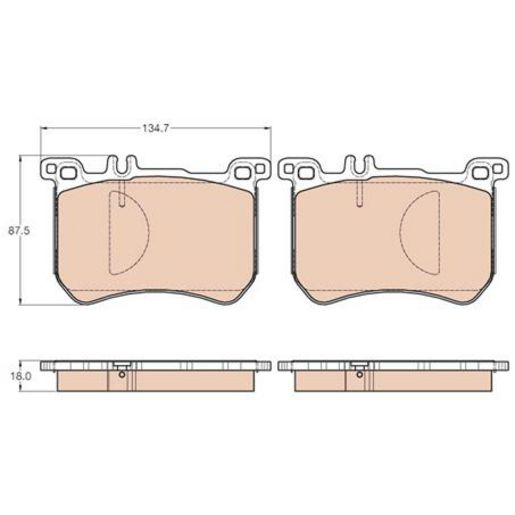 TRW — TRW Brake Pads Set — part number GDB2013