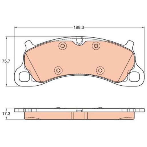 TRW — TRW Brake Pad Set — part number GDB2057